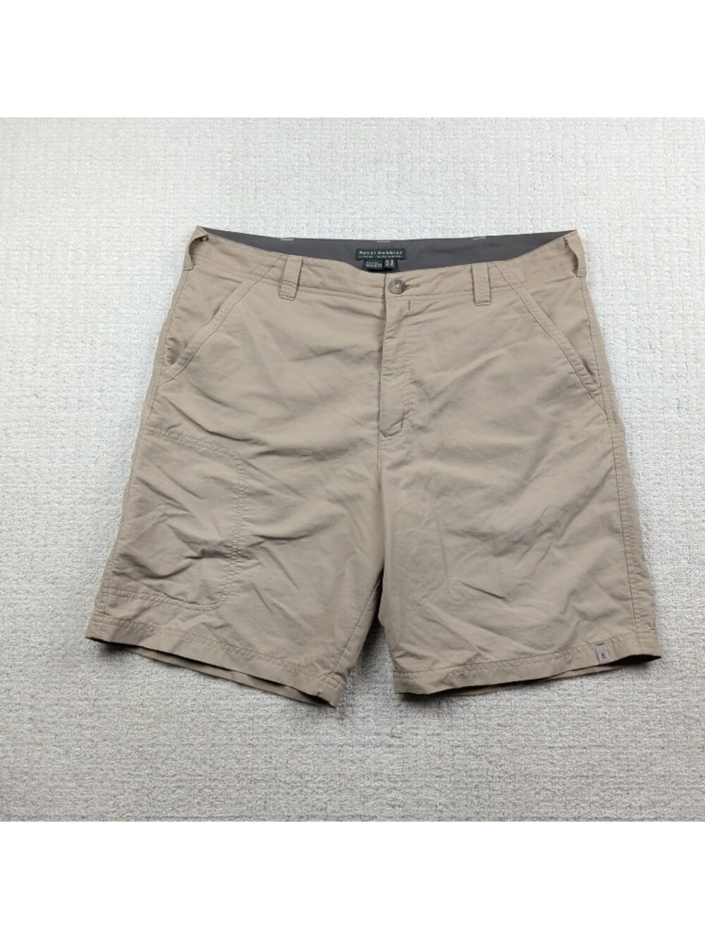 Royal Robbins Mens Nylon Shorts Size 38 Hiking / Travel Outdoor Stretch Beige